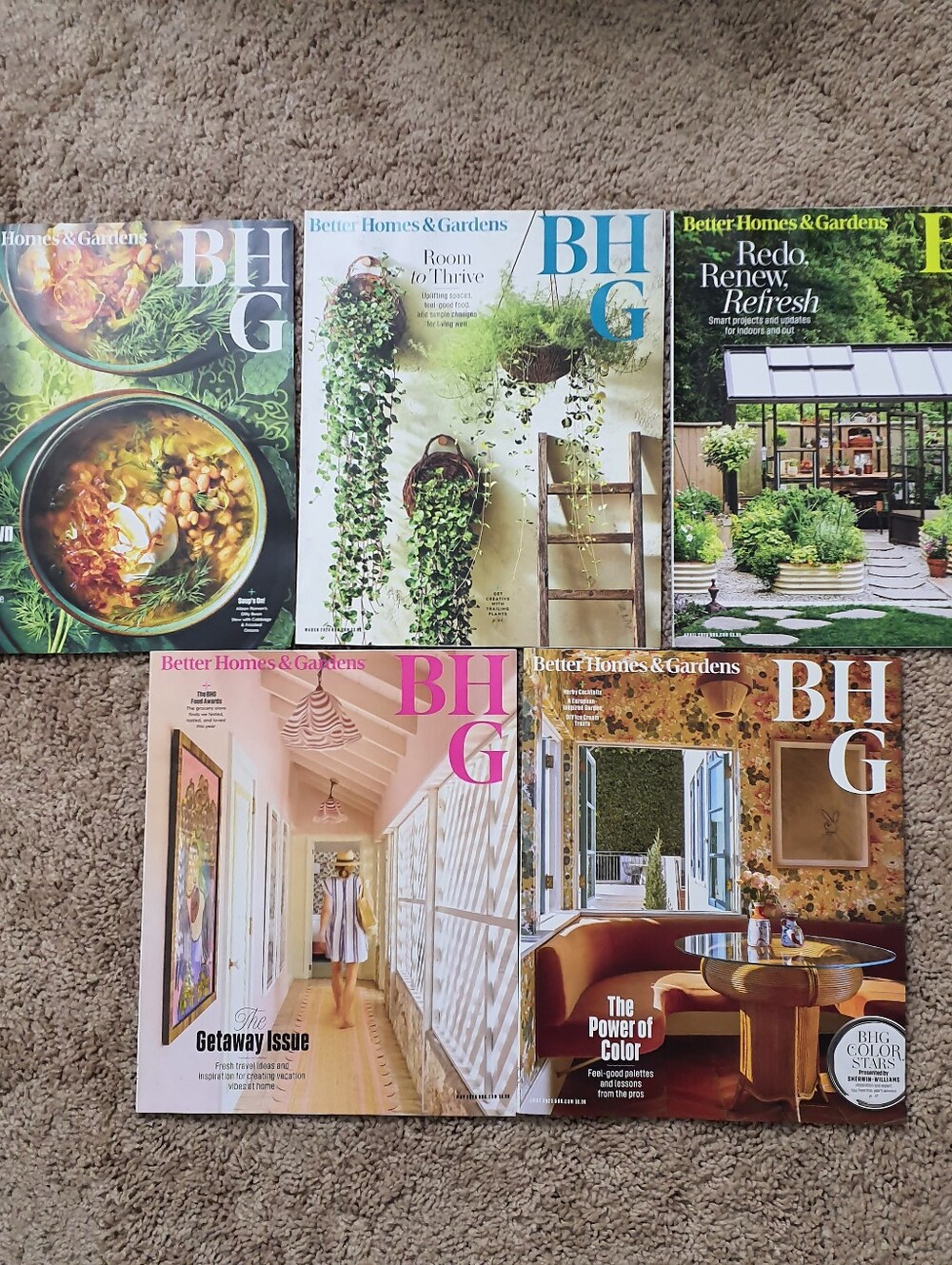 Better Homes & Gardens Magazine BHG Lot of 5 Jan to May 2026 Issues Collection